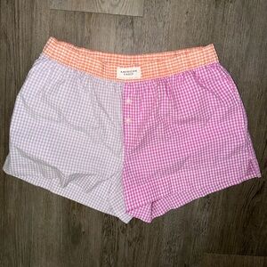 American Eagle Aerie cotton gingham boxer shorts